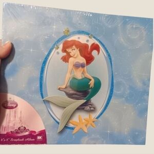 Brandnew! Disney Princess The Little Mermaid Ariel Scrapbook Album 24 Pcs 8X8”